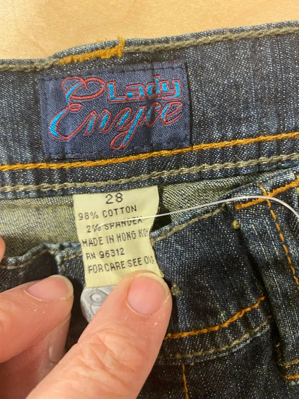 Y2K Lady Enyce Women’s Dark Blue Straight-Leg Jeans 28 (RB)